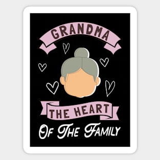 Grandma The Heart Of The Family Granny Magnet